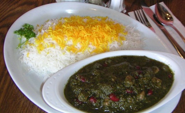 Order Ghormeh Sabzi with Rice food online from Caspian House of Kabob store, Gaithersburg on bringmethat.com