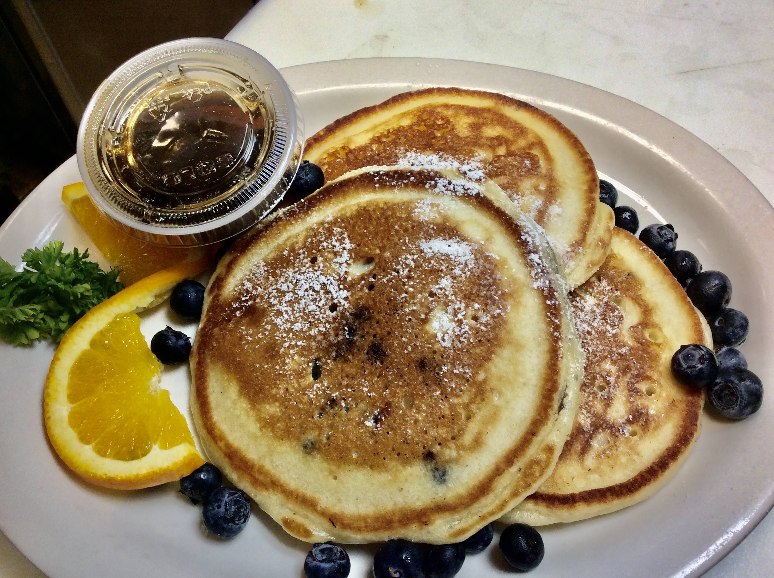 Order Blueberry Pancake (3 pcs) food online from Extra Perks store, Alexandria on bringmethat.com