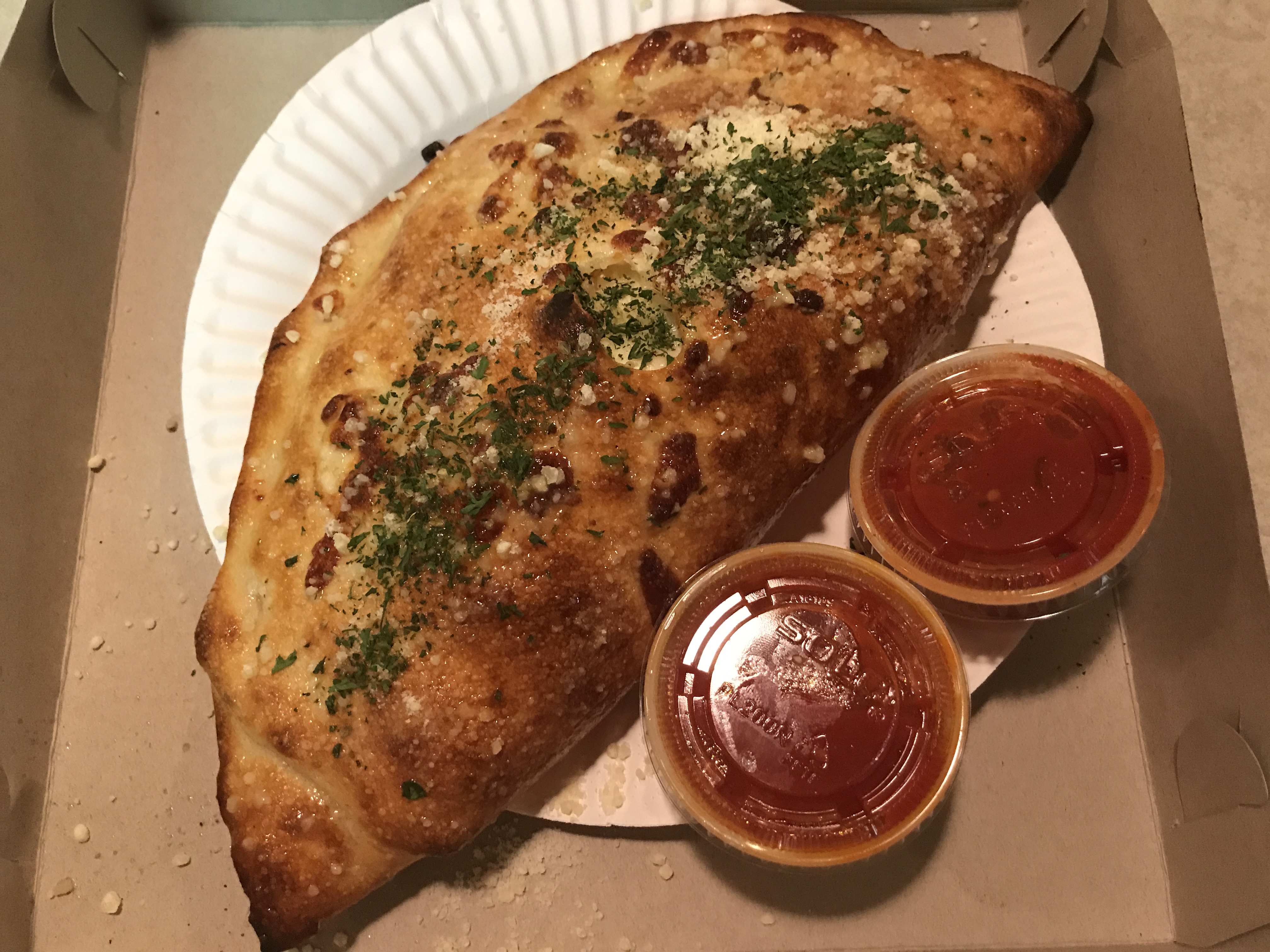 Order Cheese Calzone food online from La Bella Pizza store, East Greenbush on bringmethat.com