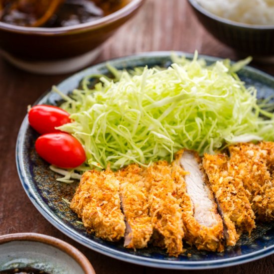 Order J4. Katsu Plate food online from Ohya Sushi, Korean Kitchen store, Glendale on bringmethat.com