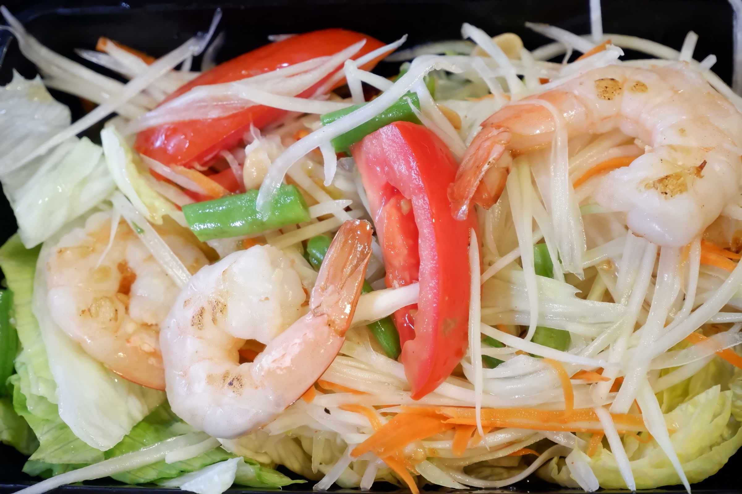 Order Papaya Salad with Shrimp food online from Thai Bbq & Combo store, Paso Robles on bringmethat.com