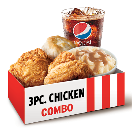 Order 3 pc. Chicken Combo food online from Kfc store, Fairbanks on bringmethat.com