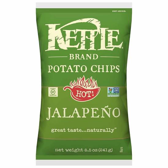 Order Kettle Chips Jalapeno Big Bag food online from IV Deli Mart store, Goleta on bringmethat.com