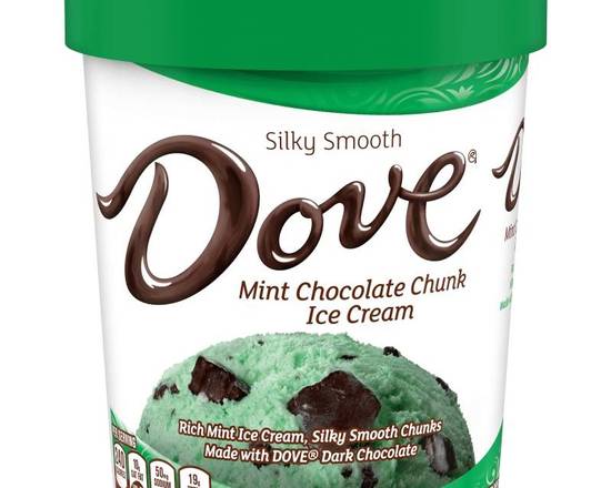 Order Dove Ice Cream, Mint Chocolate Chunk - 15.1 fl oz food online from Abc Discount Store store, San Diego on bringmethat.com