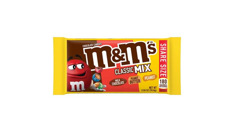 Order M&Ms Classic Mix Share Size food online from Shell Rock Spring store, Bel Air on bringmethat.com