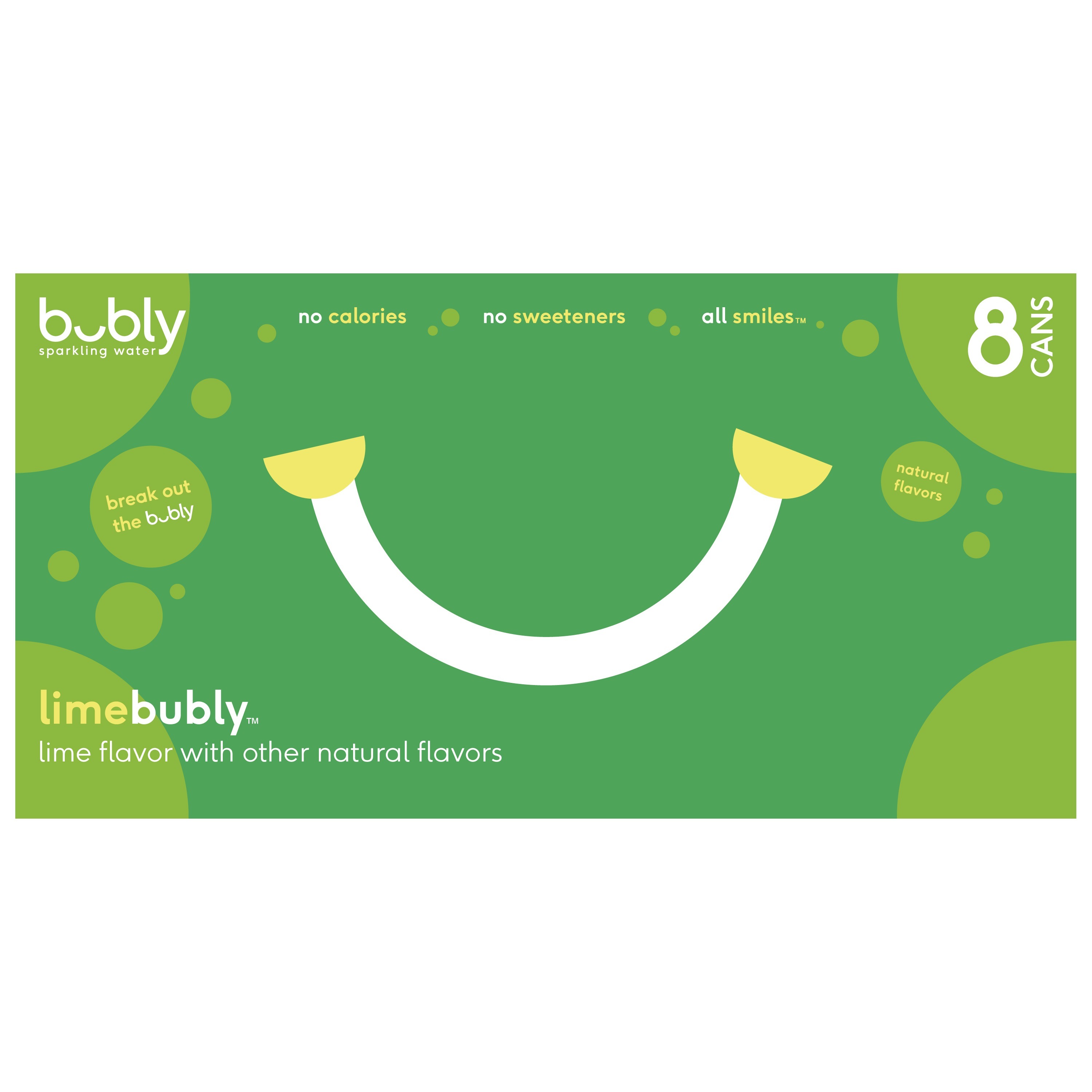 Order Bubly Sparkling Water, Lime, 12 fl oz - 8 pk food online from Rite Aid store, MILLER PLACE on bringmethat.com