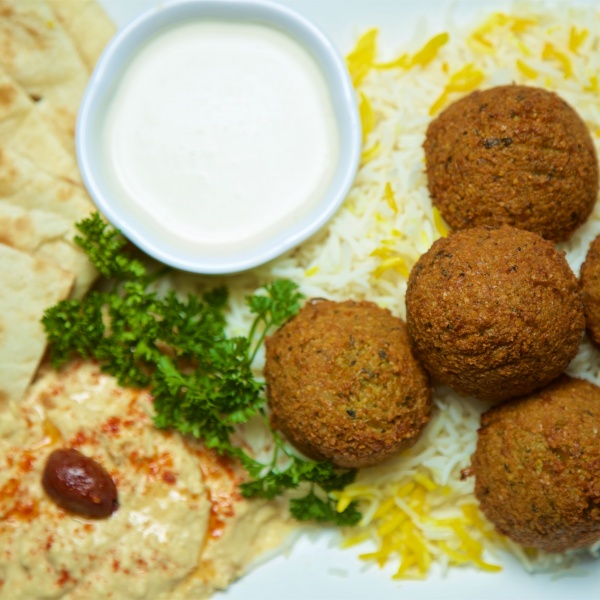 Order Falafel Plate food online from North Park Produce Bakery & Grill store, Poway on bringmethat.com