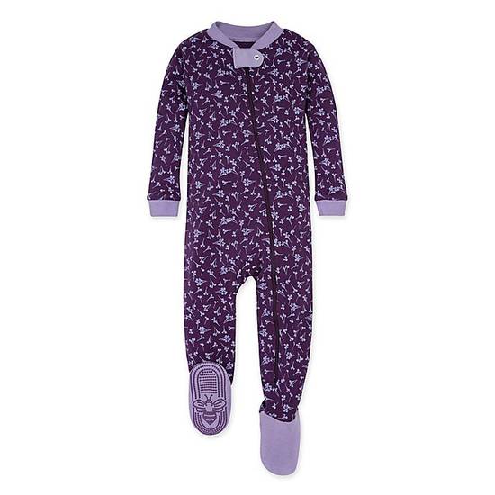 Order Burt's Bees Baby® Size 12M Organic Cotton Dusty Dandelion Footed Pajama in Purple food online from Bed Bath & Beyond store, Lancaster on bringmethat.com