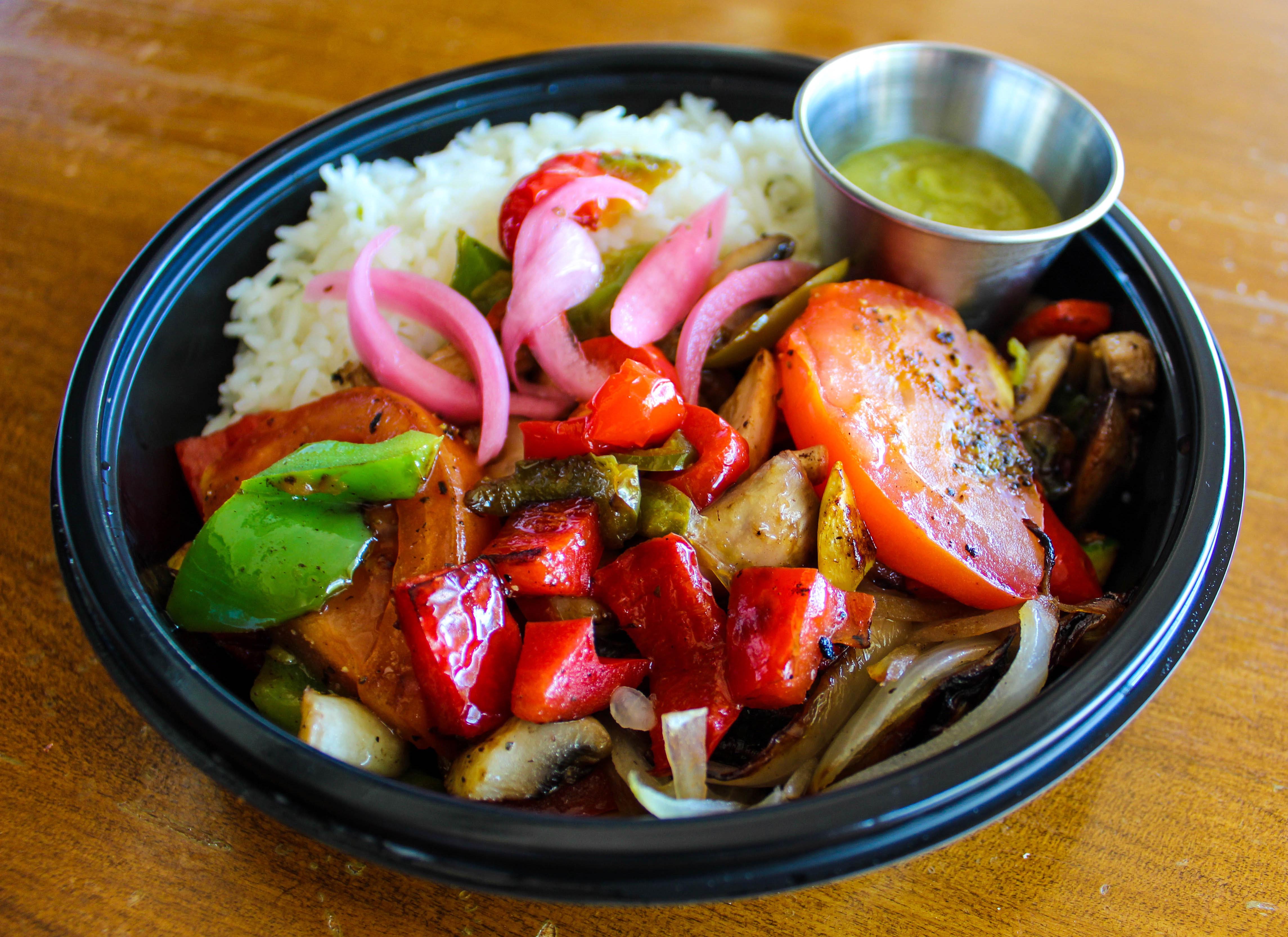 Order Veggie Rice Bowl food online from Las Palomas store, Austin on bringmethat.com