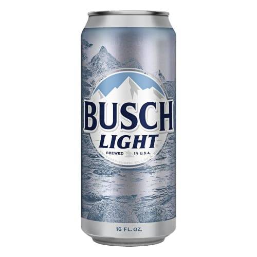 Order Busch · Light Domestic Beer (6 x 16 fl oz) cans food online from D & B Liquor store, Olmos Park on bringmethat.com