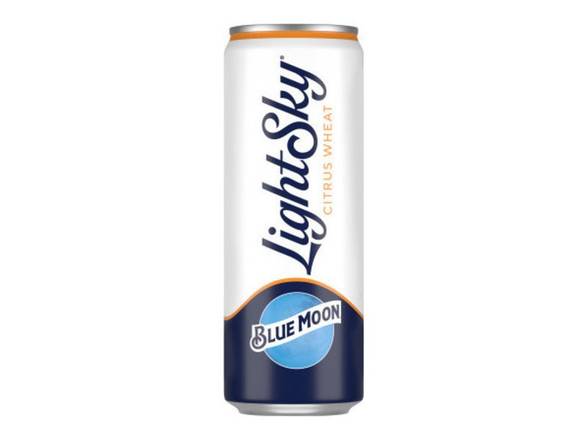 Order Blue Moon Light Sky Citrus Wheat Craft Beer - 12x 12oz Cans food online from Goody Goody Liquor store, Addison on bringmethat.com