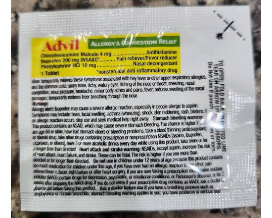 Order Advil allergy & congestion Relief food online from Day & Night Deli store, Brooklyn on bringmethat.com