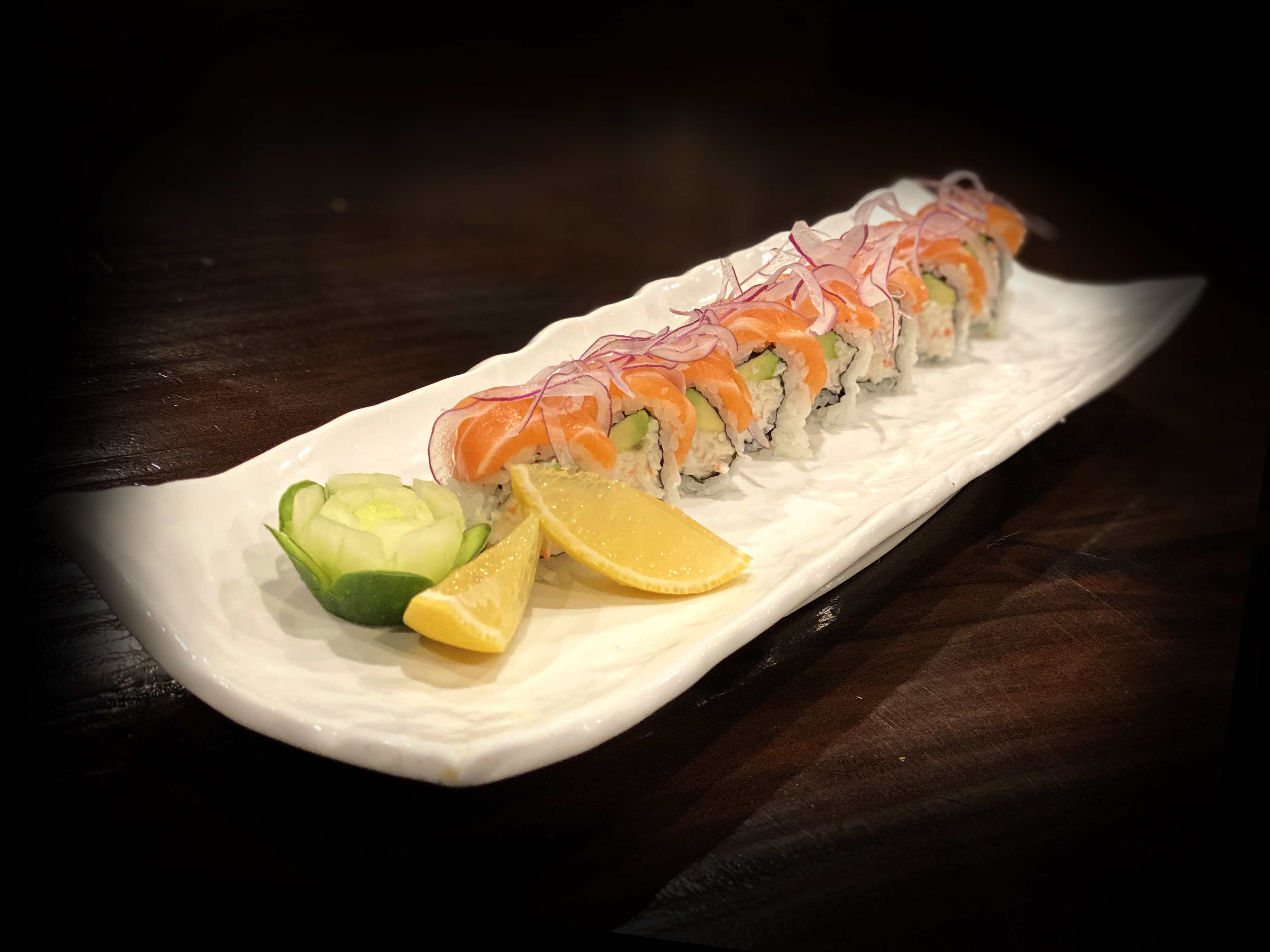 Order F1. Alaskan Roll food online from Hikari Sushi And Ramen store, Corona on bringmethat.com
