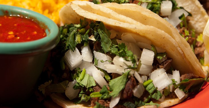 Order One Street Taco (mini Taco) food online from Burrito Factory store, Sunland on bringmethat.com