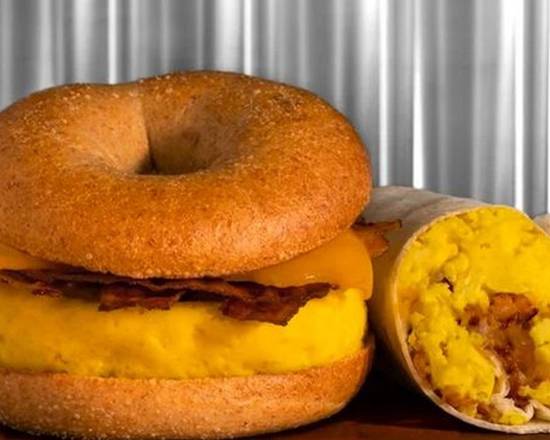 Order Bacon, Egg & Cheese Sandwich food online from Wake & Bake store, Denver on bringmethat.com