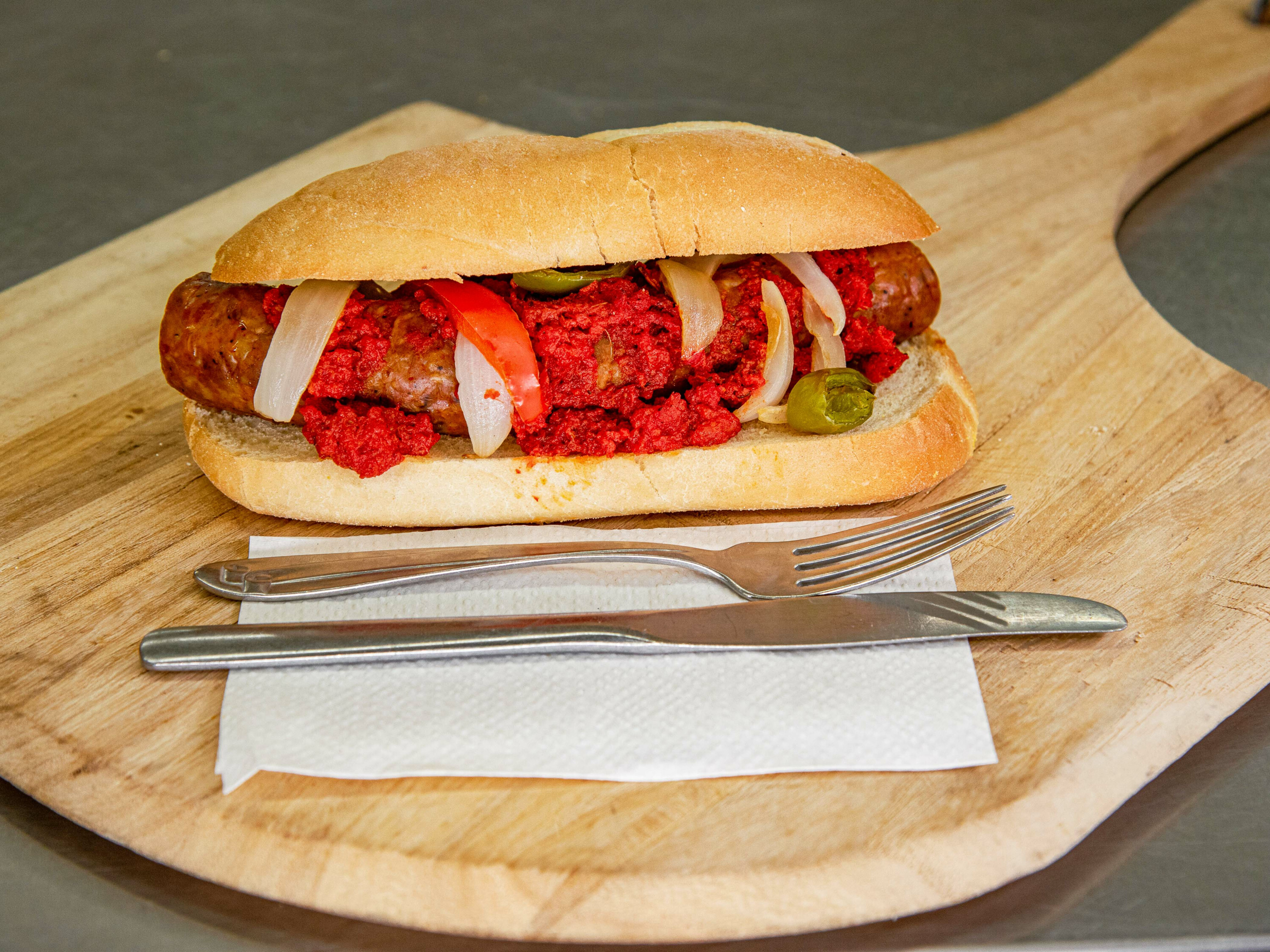 Order Italian Sausage Sub food online from Around The World Gourmet store, Bellaire on bringmethat.com