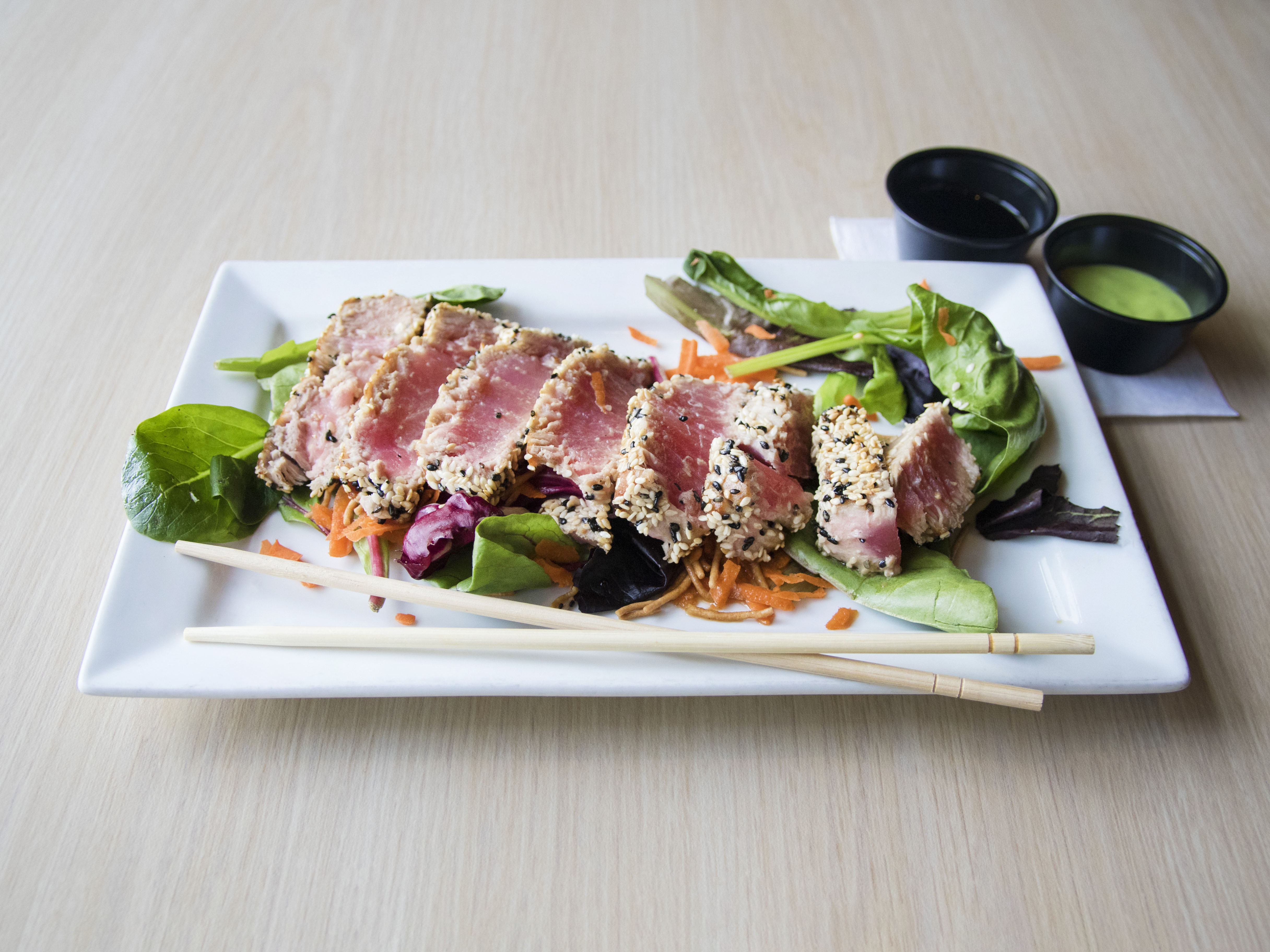 Order Sesame Seared Ahi Tuna food online from Shakers Bar and Grill store, Wixom on bringmethat.com