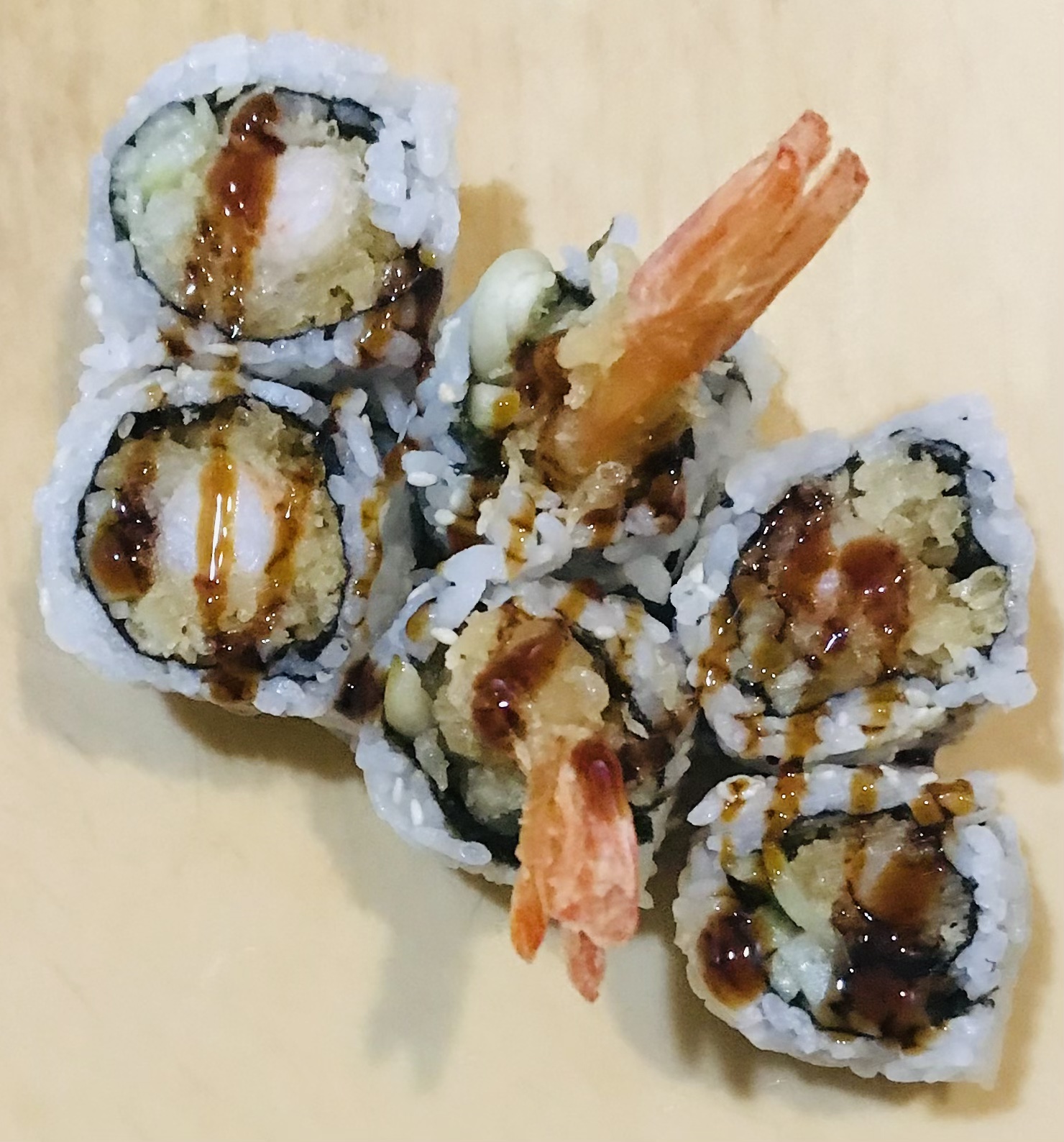 Order R29. Shrimp Tempura Roll food online from Hewa Japanese Restaurant, Stratford Center store, Stratford on bringmethat.com