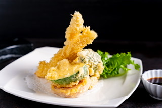 Order Chicken Veggie Tempura App food online from Kinha Sushi store, Garden City on bringmethat.com