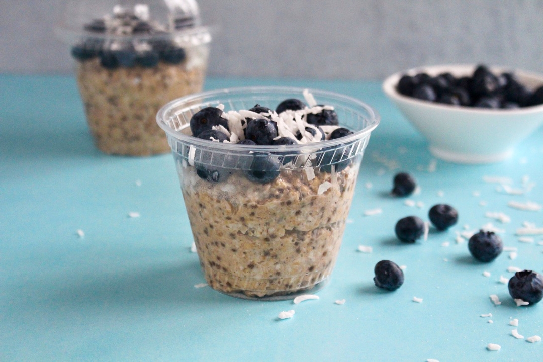 Order Blueberry Coconut Overnight Oats food online from Aux Delices store, Darien on bringmethat.com
