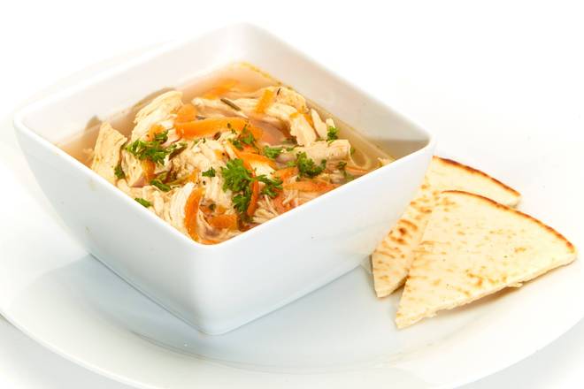 Order Lemon Chicken Soup food online from Taziki's Mediterranean Cafe store, Raleigh on bringmethat.com