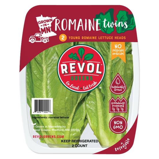 Order Revol Greens Twin Baby Romaine Lettuce Heads food online from Everyday Needs by Gopuff store, Chicago on bringmethat.com