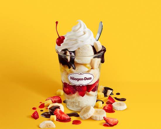 Order Banana Split Dazzler Sundae food online from Haagen-Dazs Ice Cream Shop store, Atlanta on bringmethat.com