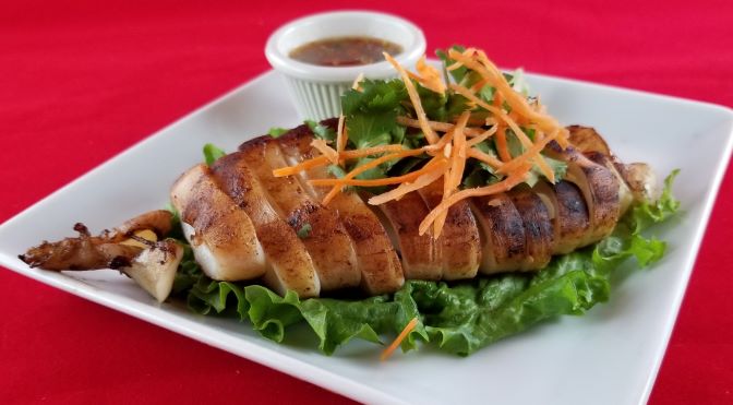 Order Grilled Squid food online from Sticky Rice store, Chicago on bringmethat.com