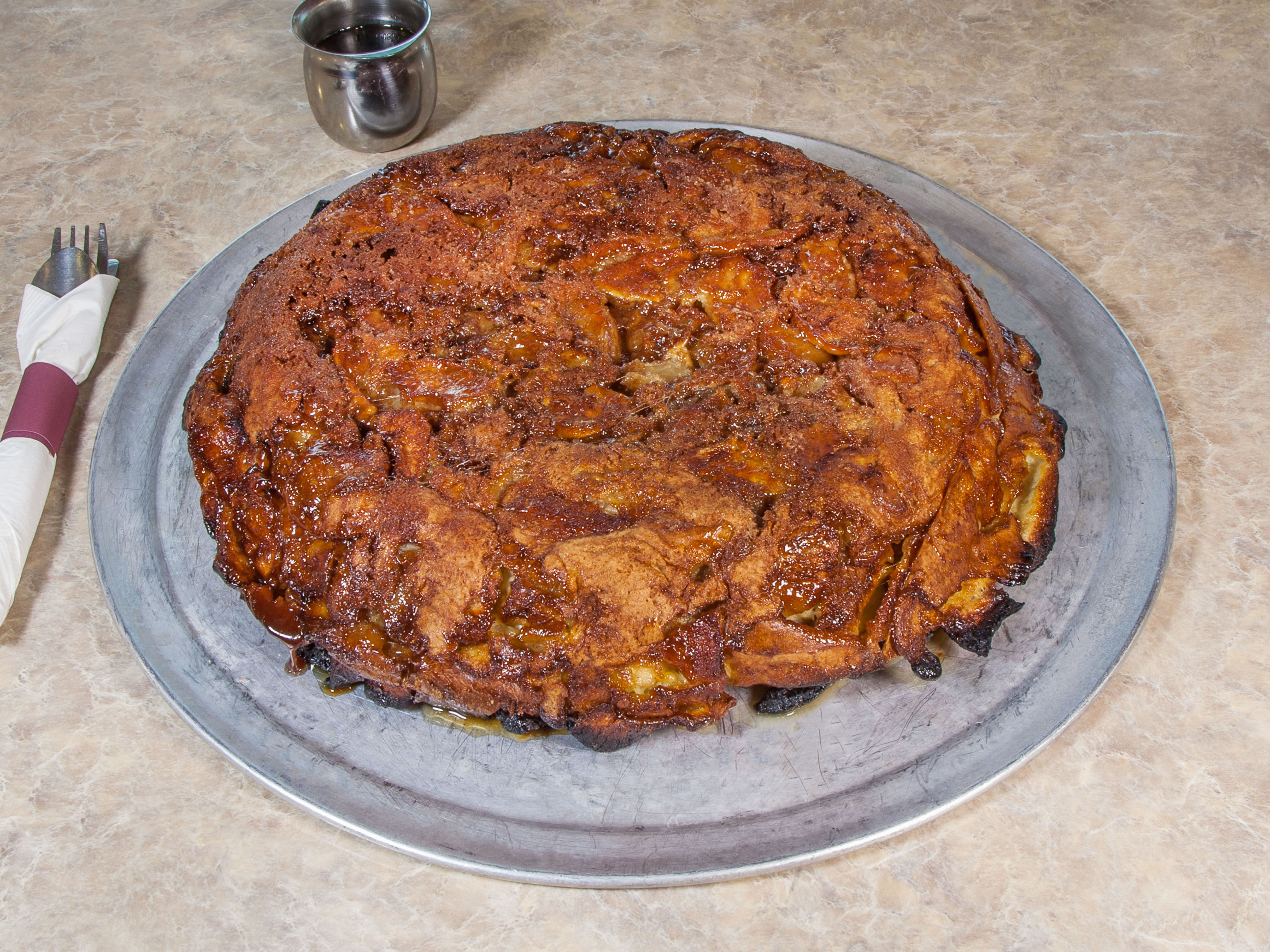 Order Large Apple Pancake food online from Omega Restaurant store, Downers Grove on bringmethat.com