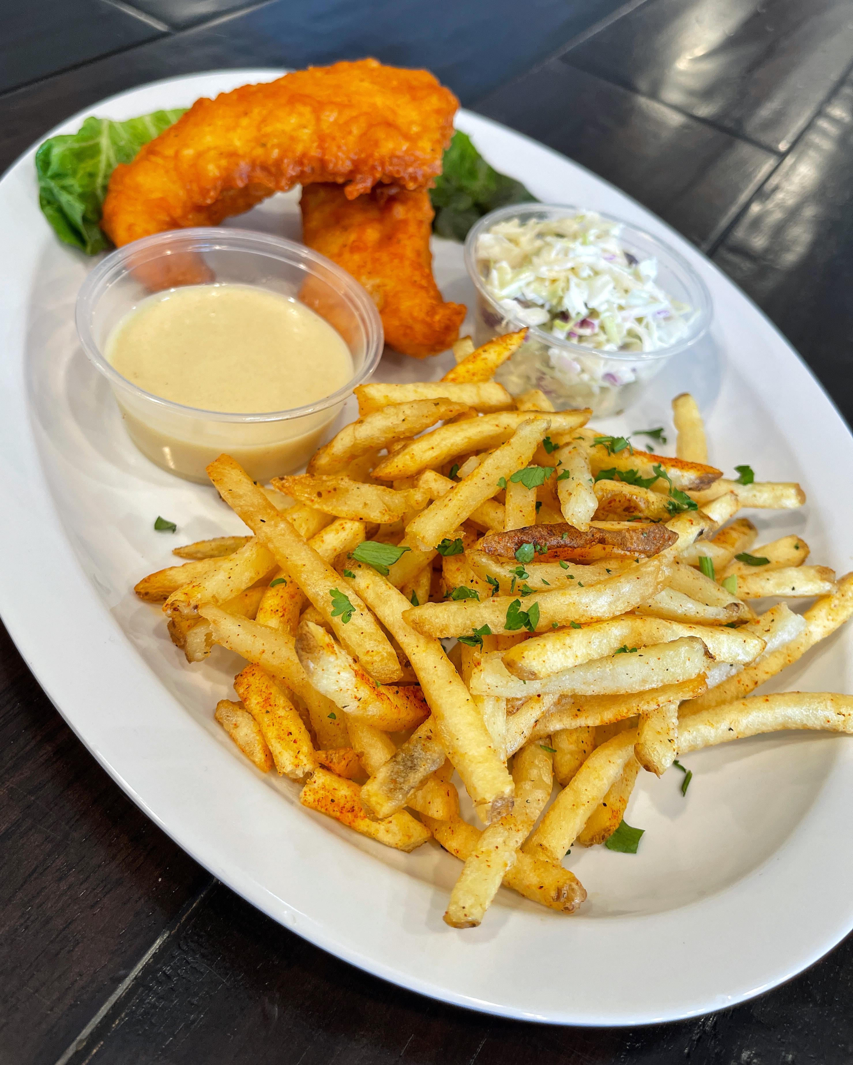 Order Fish & Chips food online from Off The Boat Fish Grill store, Placentia on bringmethat.com