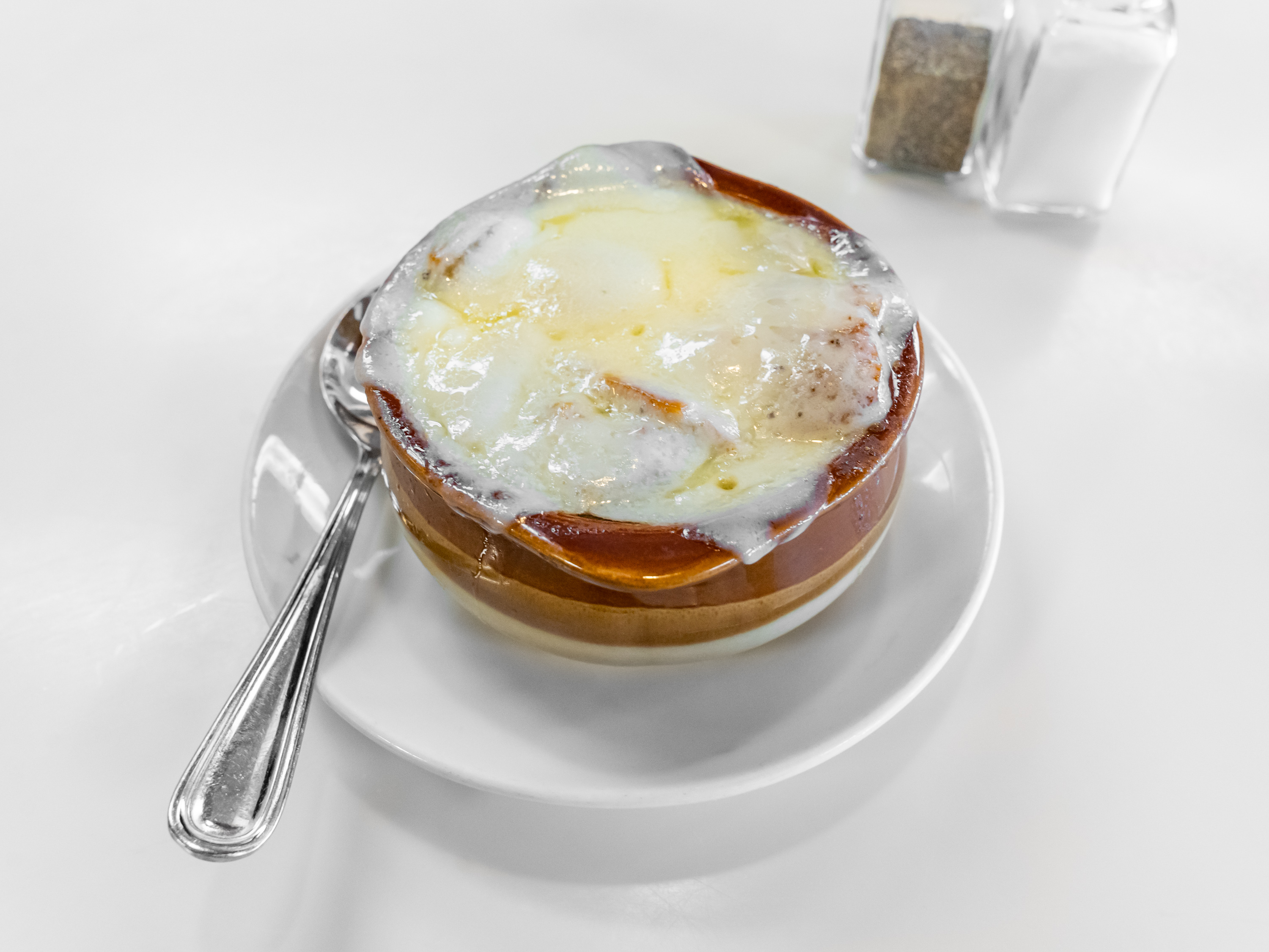 Order Crock of French Onion Soup food online from Early Bird Cafe store, Ridgefield on bringmethat.com