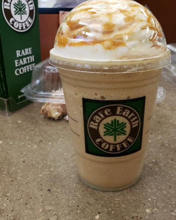 Order Caramel Blended food online from Rare Earth Coffee store, Fresno on bringmethat.com