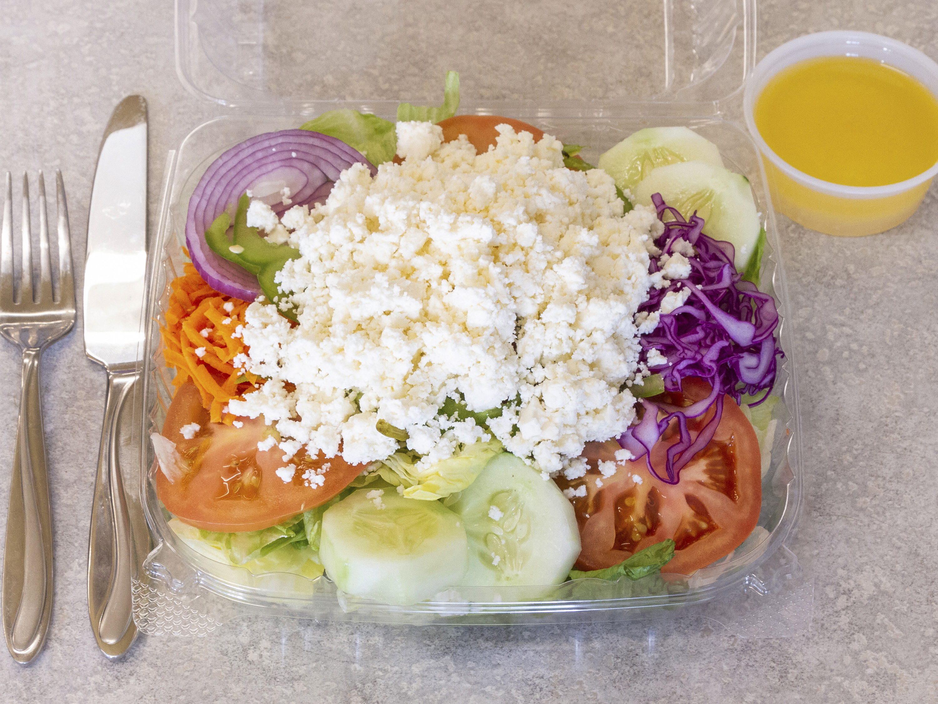 Order Greek Salad  food online from Napoli Pizzeria store, Quincy on bringmethat.com