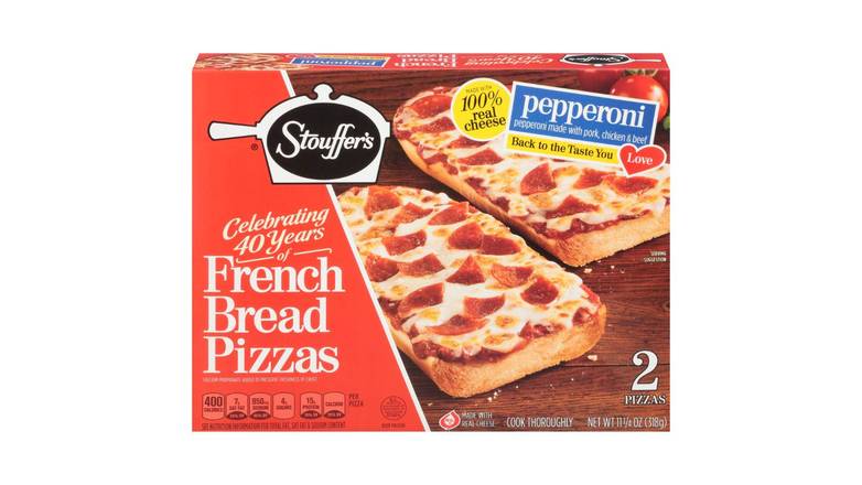 Order Stouffers French Bread Pepperoni Pizza - Pack Of 2 food online from Route 7 Food Mart store, Norwalk on bringmethat.com