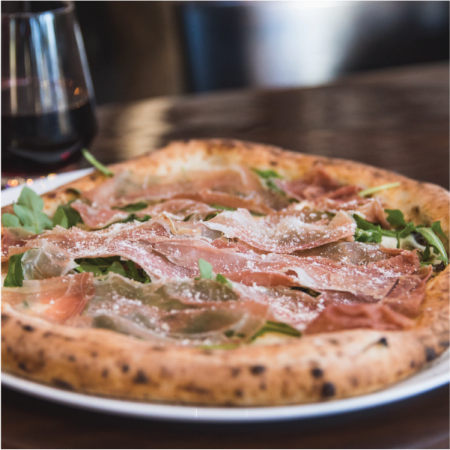 Order Margherita and Prosciutto Pizza-12" food online from Stone Fire Pizza By Midici store, Modesto on bringmethat.com