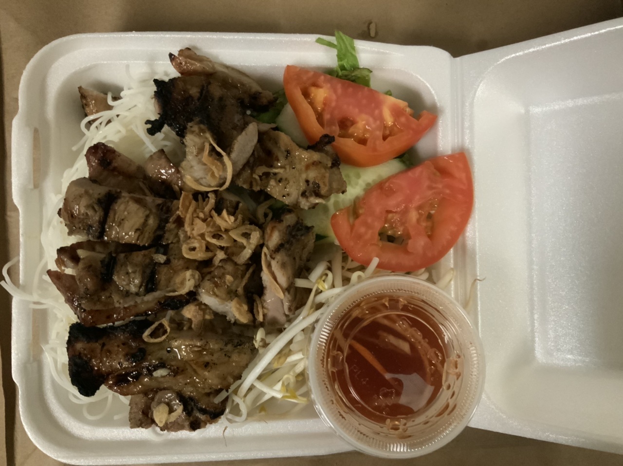 Order Pork Vietnamese Rice Noodle Bowl food online from Moongate Asian Grill store, Denver on bringmethat.com