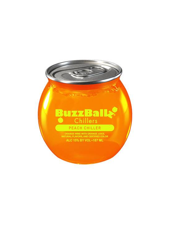 Order BuzzBallz Peach Chiller 187ML (15% ABV) food online from Chevron Extramile store, Gilroy on bringmethat.com
