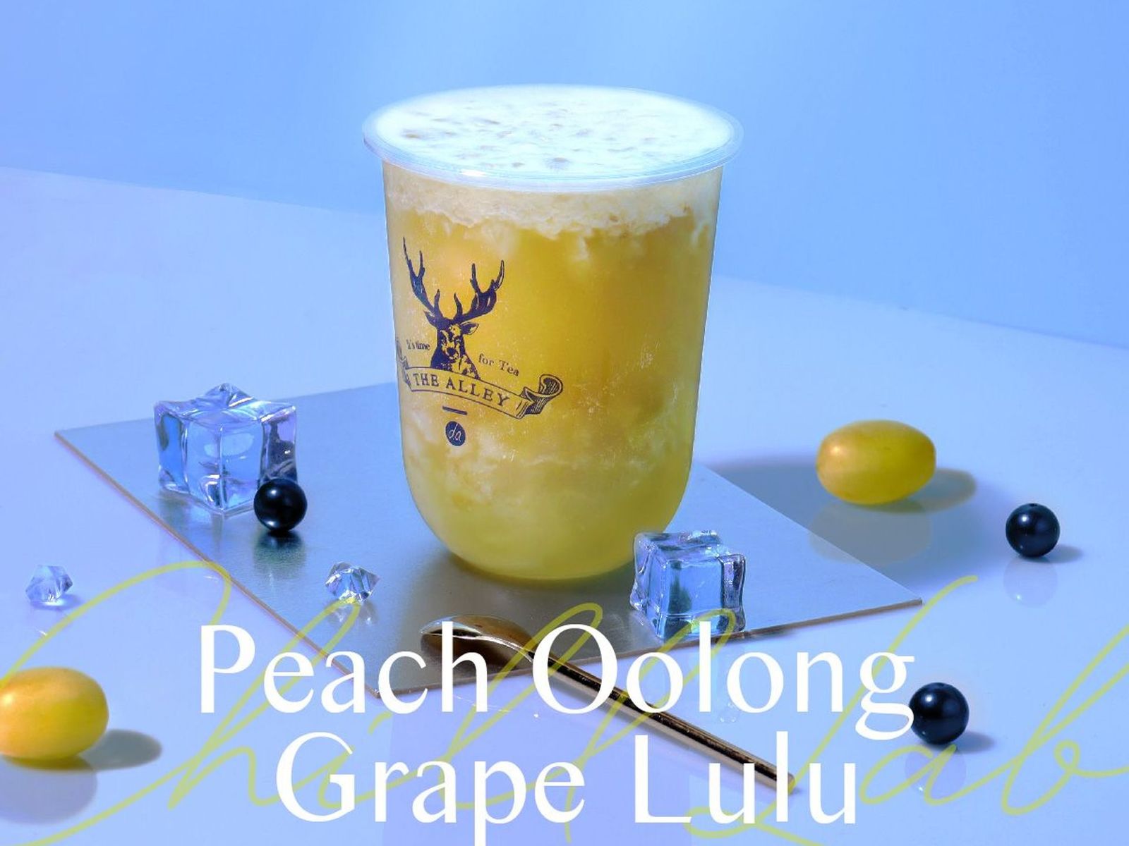Order Peach Oolong Grape Lulu food online from The Alley store, San Gabriel on bringmethat.com
