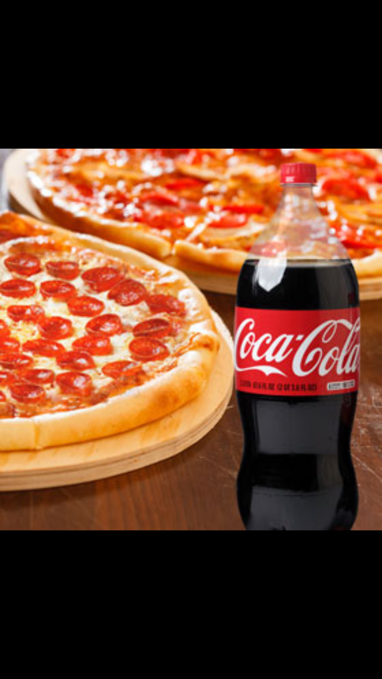 Order Two 16" Large Cheese Pizzas and 2 Liter Soda food online from Prospero Pizza store, New Castle on bringmethat.com