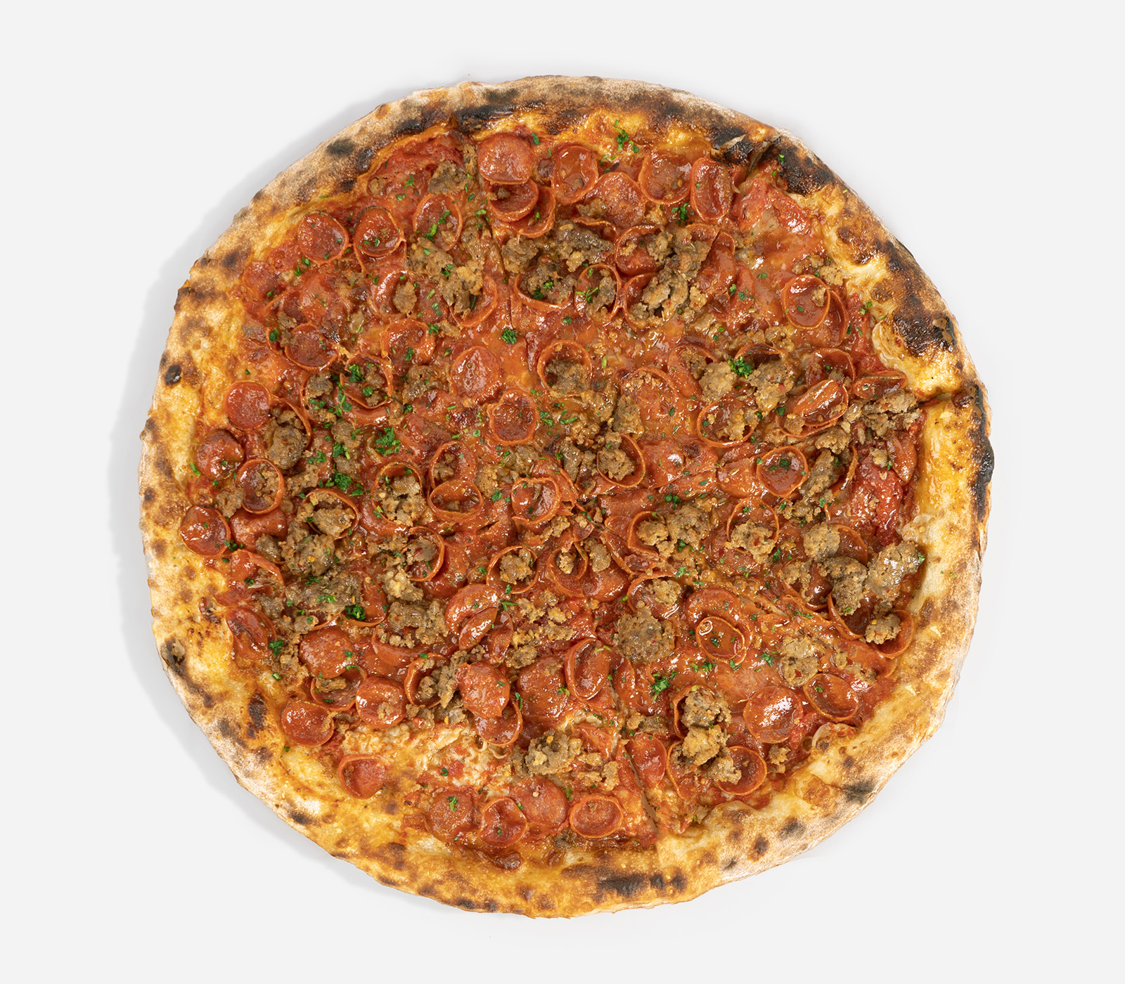 Order Meat Lovers Pizza food online from Ily Pizza store, Springfield on bringmethat.com