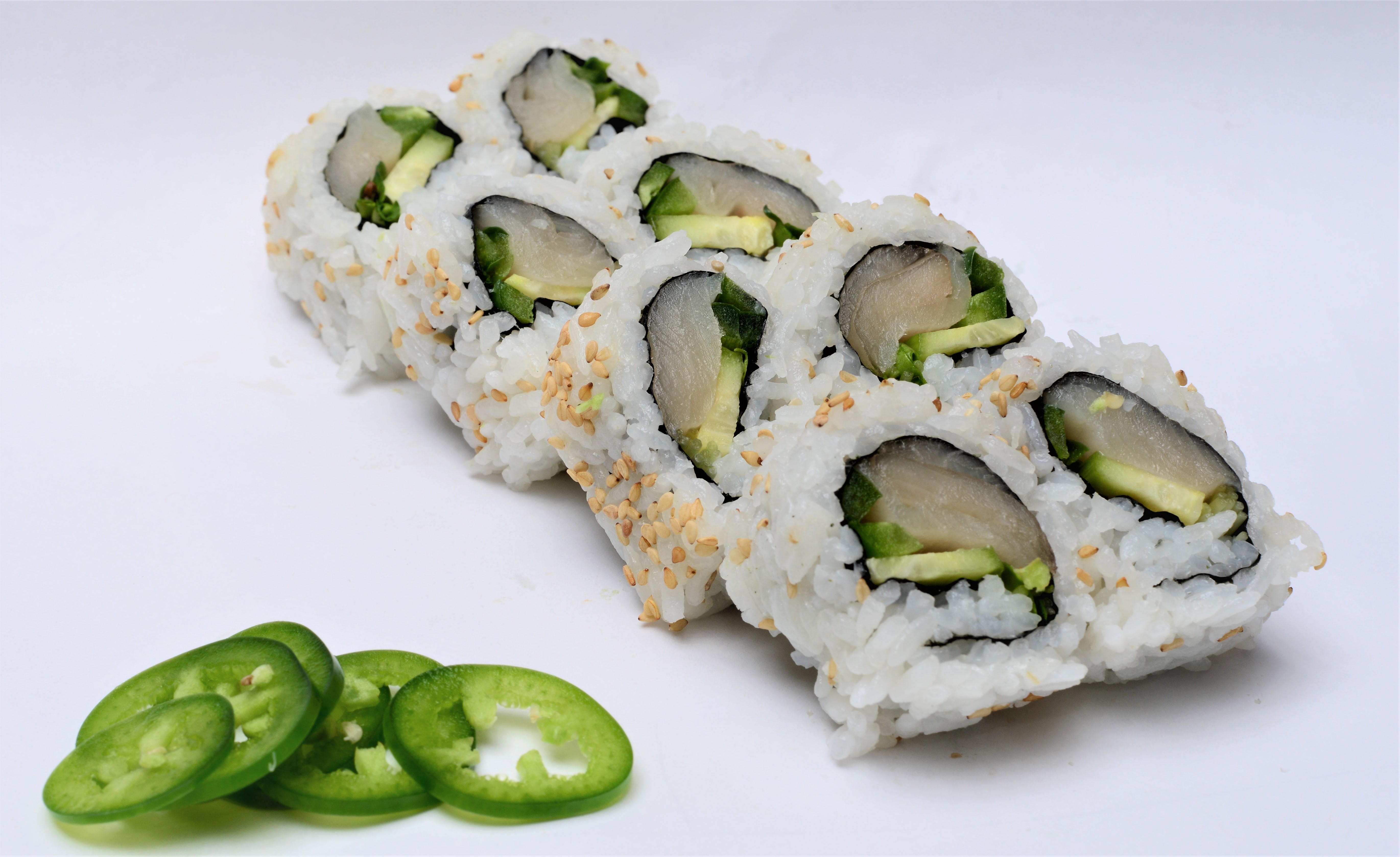 Order Yellowtail Jalapeno Roll food online from Roll It Sushi store, Newport Beach on bringmethat.com
