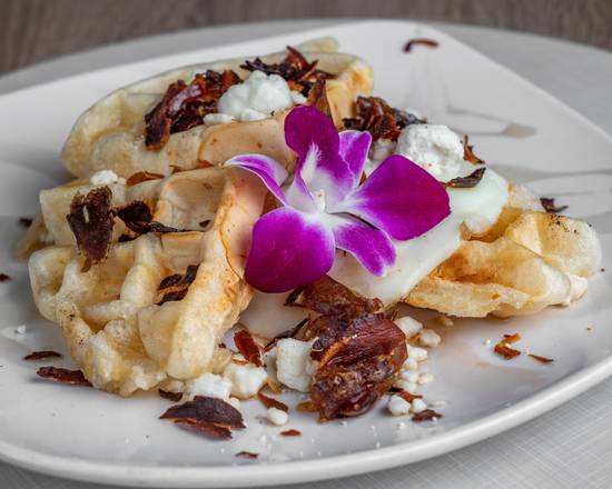 Order Crispiyuca waffle food online from Dlite Bistro & Bakery store, Key Biscayne on bringmethat.com