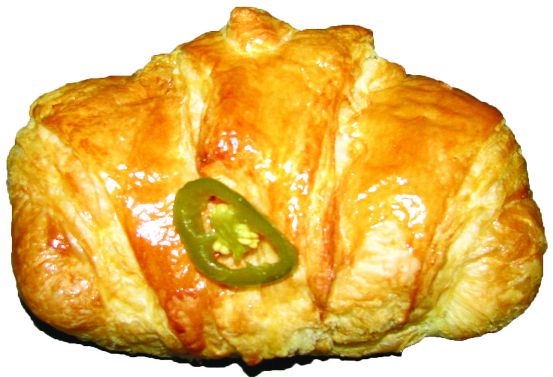Order Ham, Cheese, and Jalapeno Croissant food online from Bosa Donuts store, Mesa on bringmethat.com