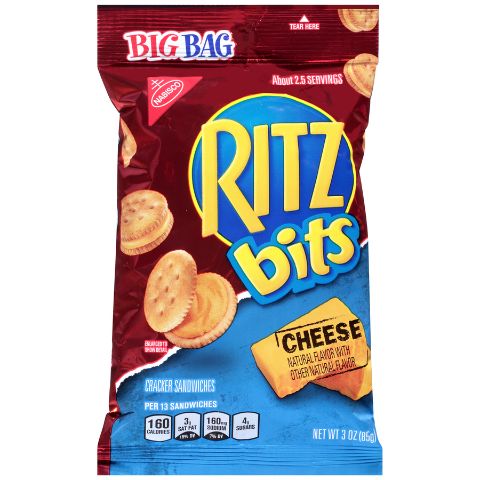 Order Nabisco Ritz Bits Cheese Big Bag 3oz food online from 7-Eleven store, West Columbia on bringmethat.com