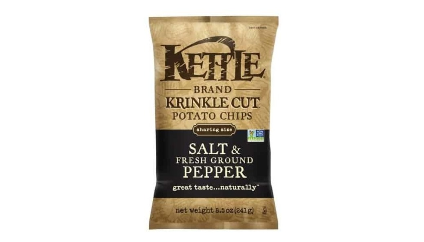 Order Kettle Krinkle Cut Potato Chips Salt & Pepper 2oz Bag food online from Village Commons Liquor store, Camarillo on bringmethat.com