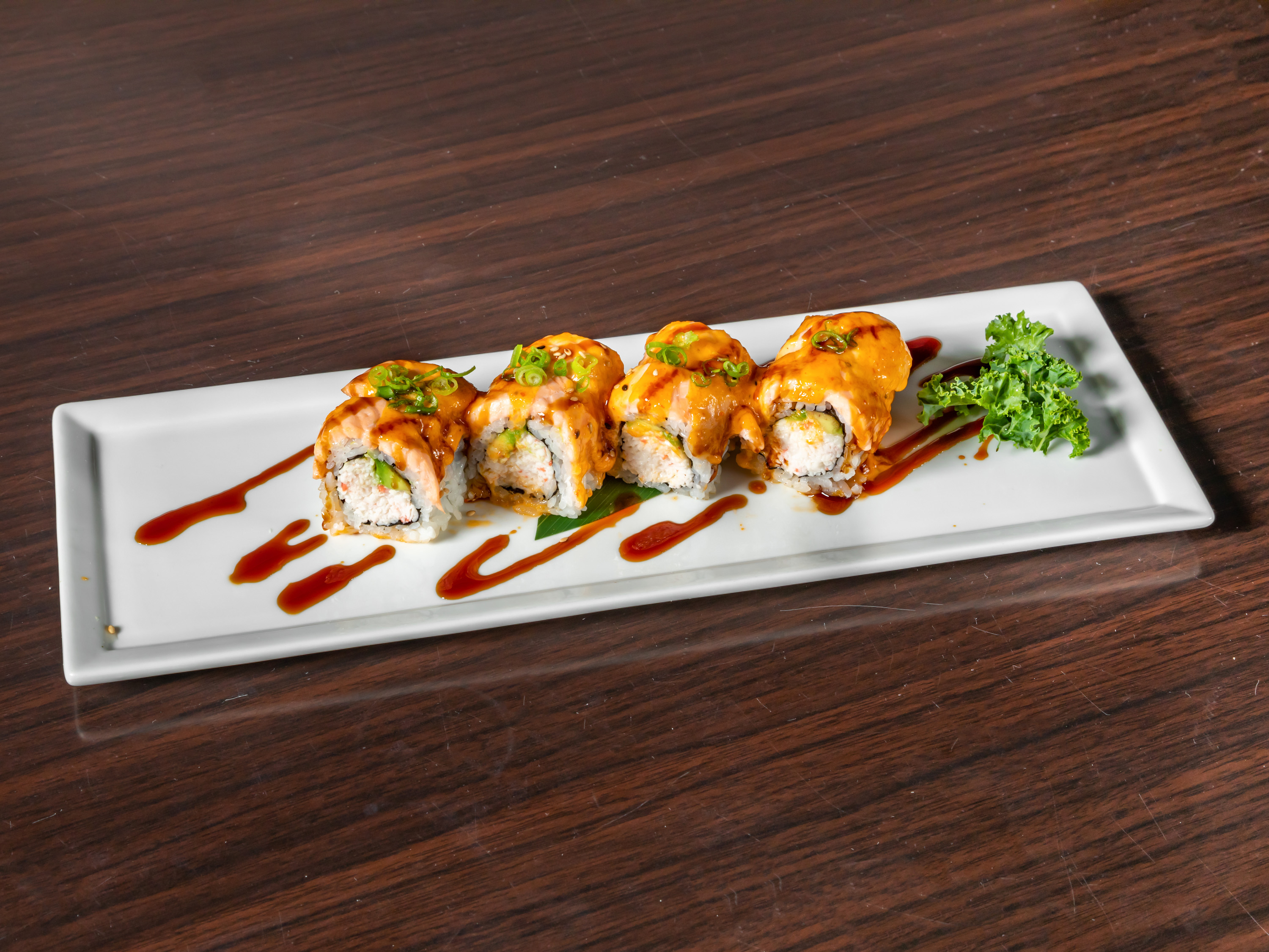 Order Baked Salmon Roll  food online from Hotto Sushi store, Orange on bringmethat.com