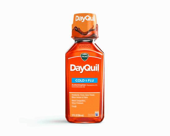 Order Vicks Dayquil Cold/Flu Liquid 8oz food online from Johnny Rockets store, Aliso Viejo on bringmethat.com