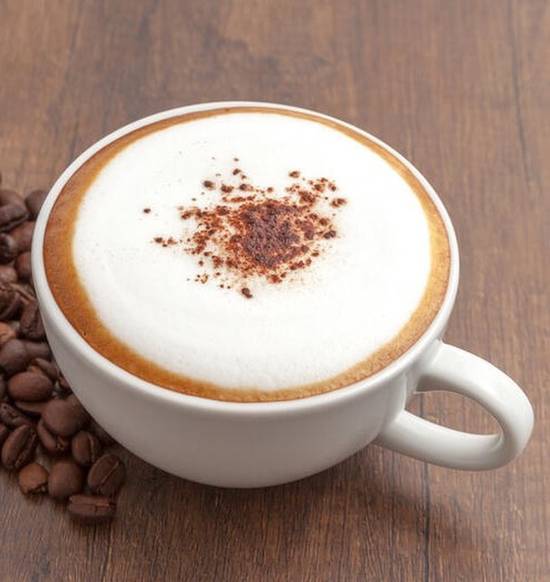 Order Cappuccino - 16 oz Hot food online from The Bagelers Coffeehouse store, Chicago on bringmethat.com