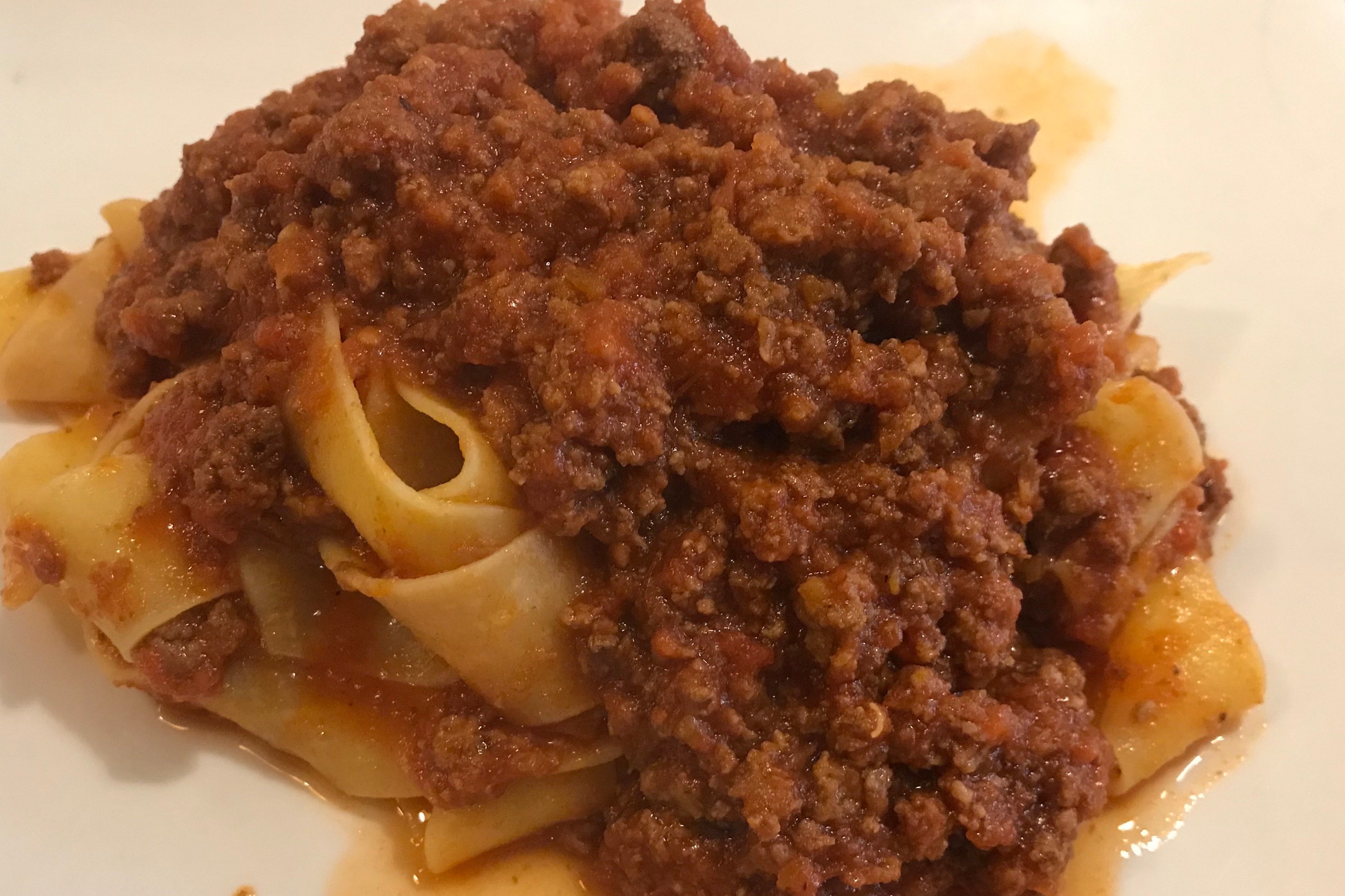 Order Pappardelle Bolognese food online from Trattoria da Vittorio store, San Francisco on bringmethat.com