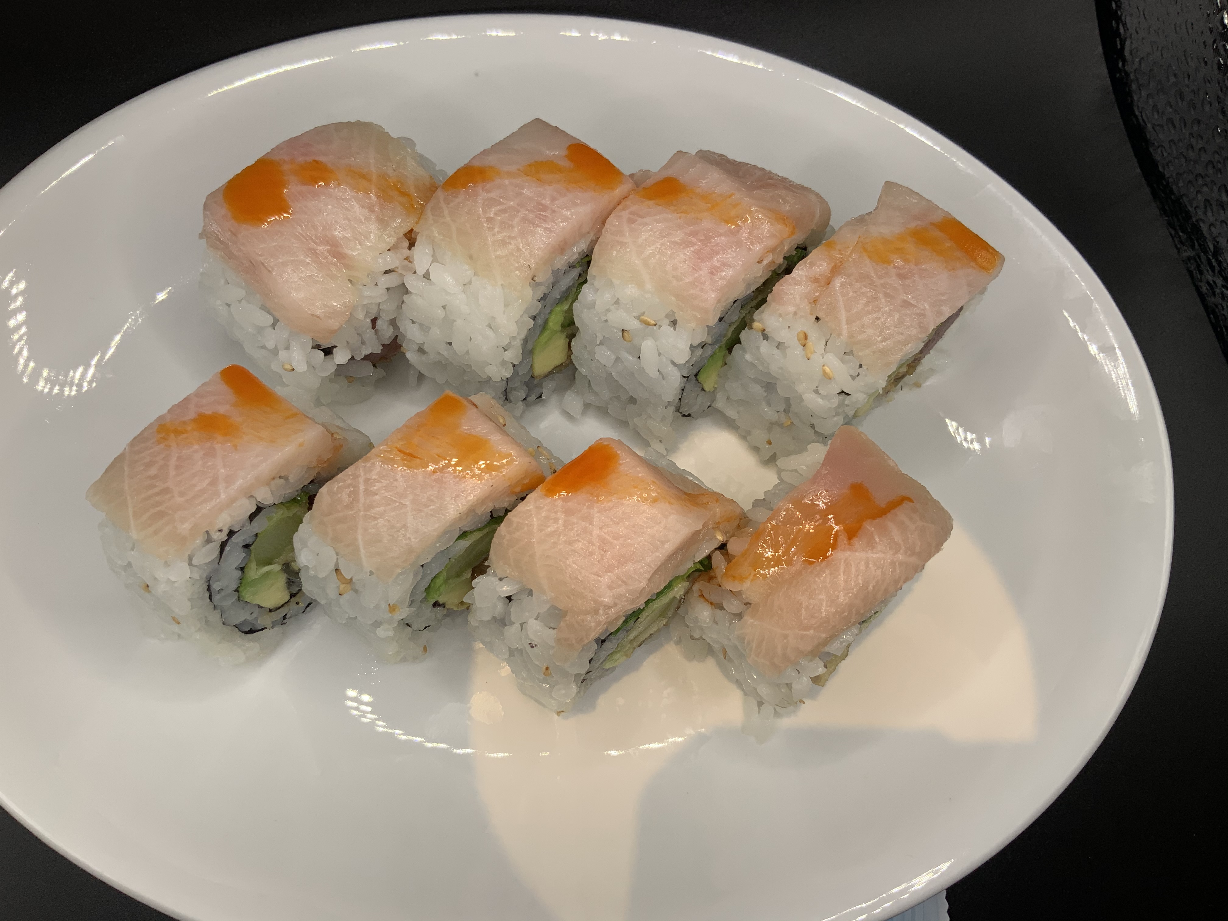 Order 8 Pieces Hamachi Cabo Roll food online from Cocoro Japanese store, Chicago on bringmethat.com
